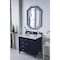 James Martin Vanities Brittany 36in Single Vanity, Victory Blue w/ 3 CM Carrara Marble Top 650-V36-VBL-3CAR - alternate 3